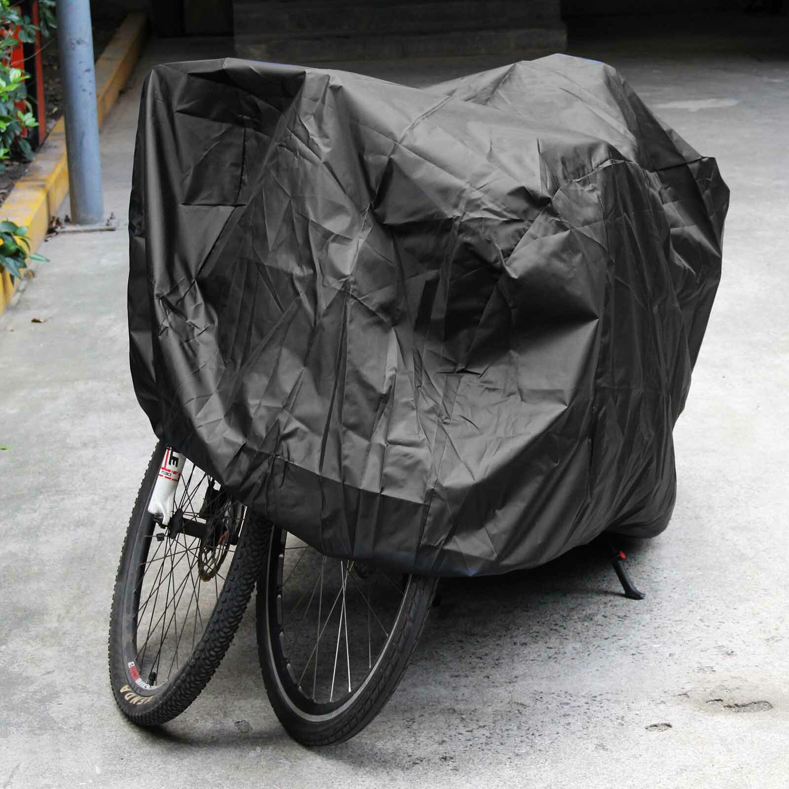 Bike Bicycle Waterproof Dust Cover Outdoor Protector For 2 Bikes Or 1 Motorbike