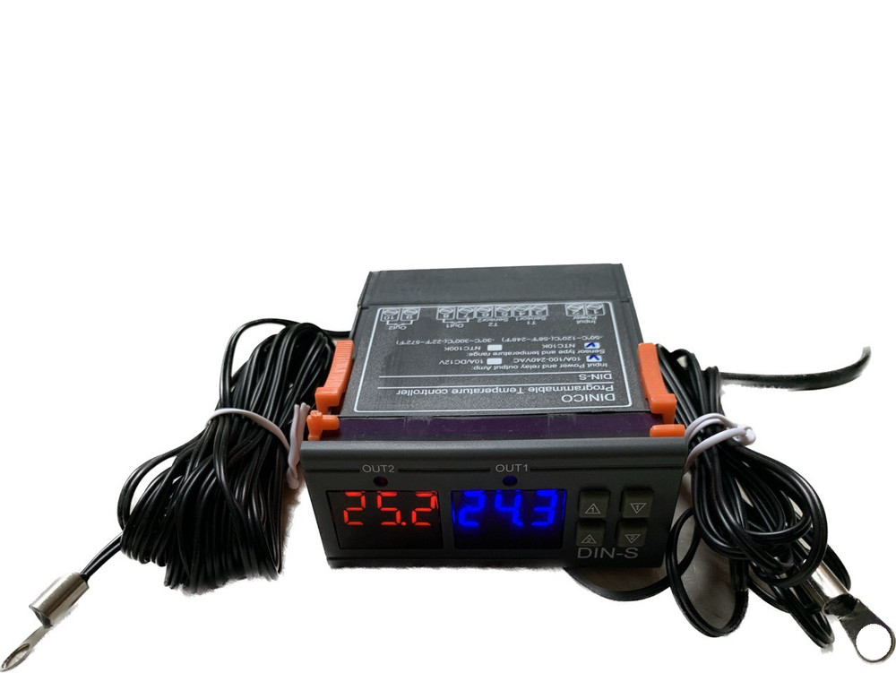 12V Differential Temperature Controller Water Heater Solar Panel  Pump 2 Sensor