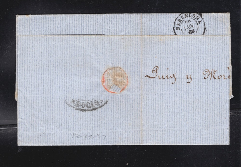 Spain nice folded letter 1868