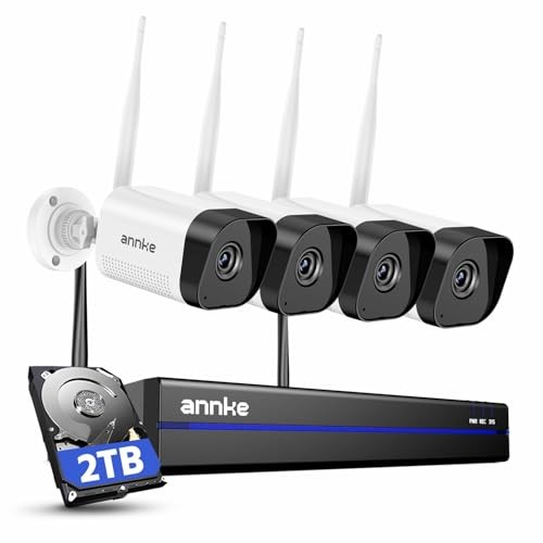Wireless Camera System, 16CH Expandable Wireless Camera System-4 Camera White