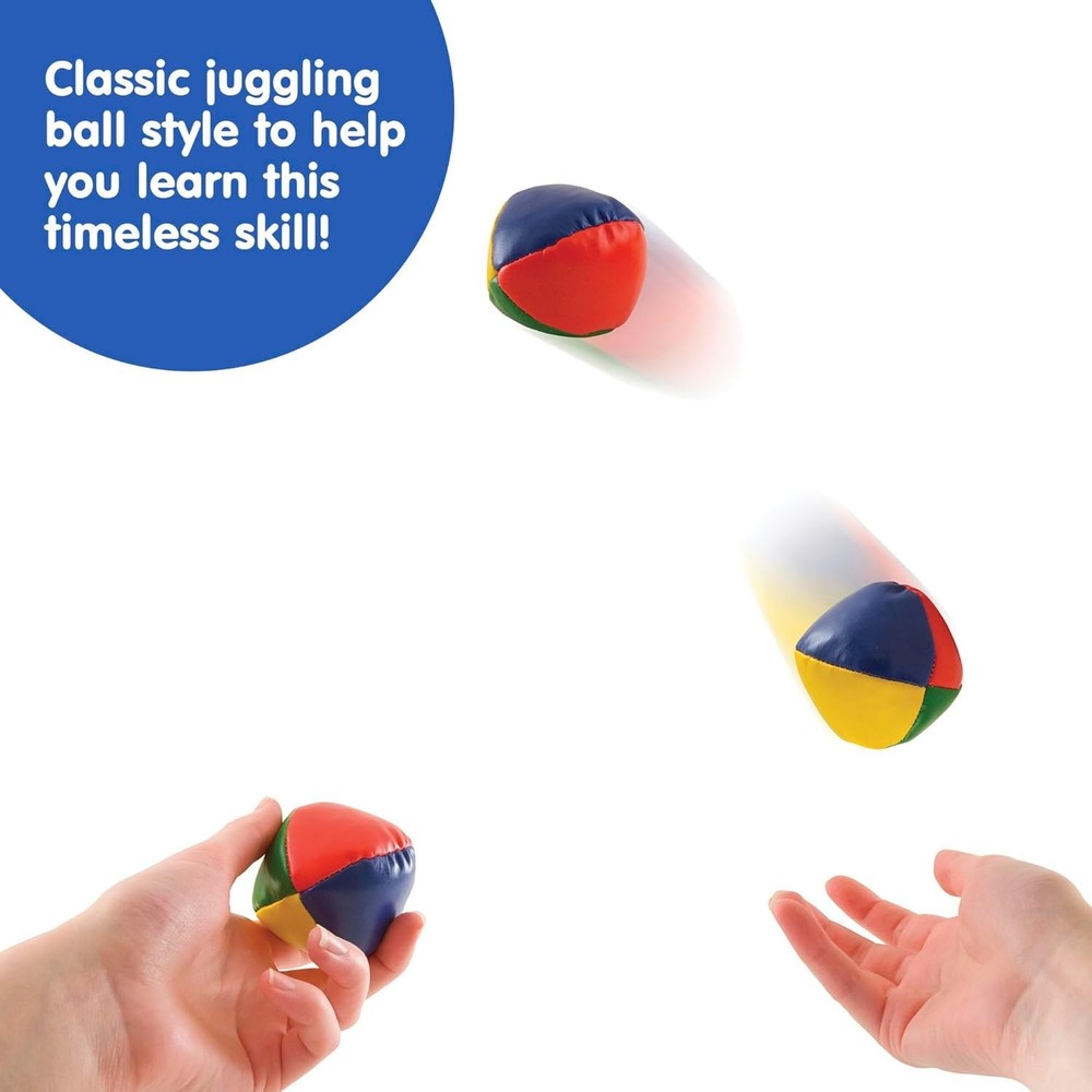 Schylling Classic Juggling Balls 3Pack Vinyl Toss & Catch Set Skill Development