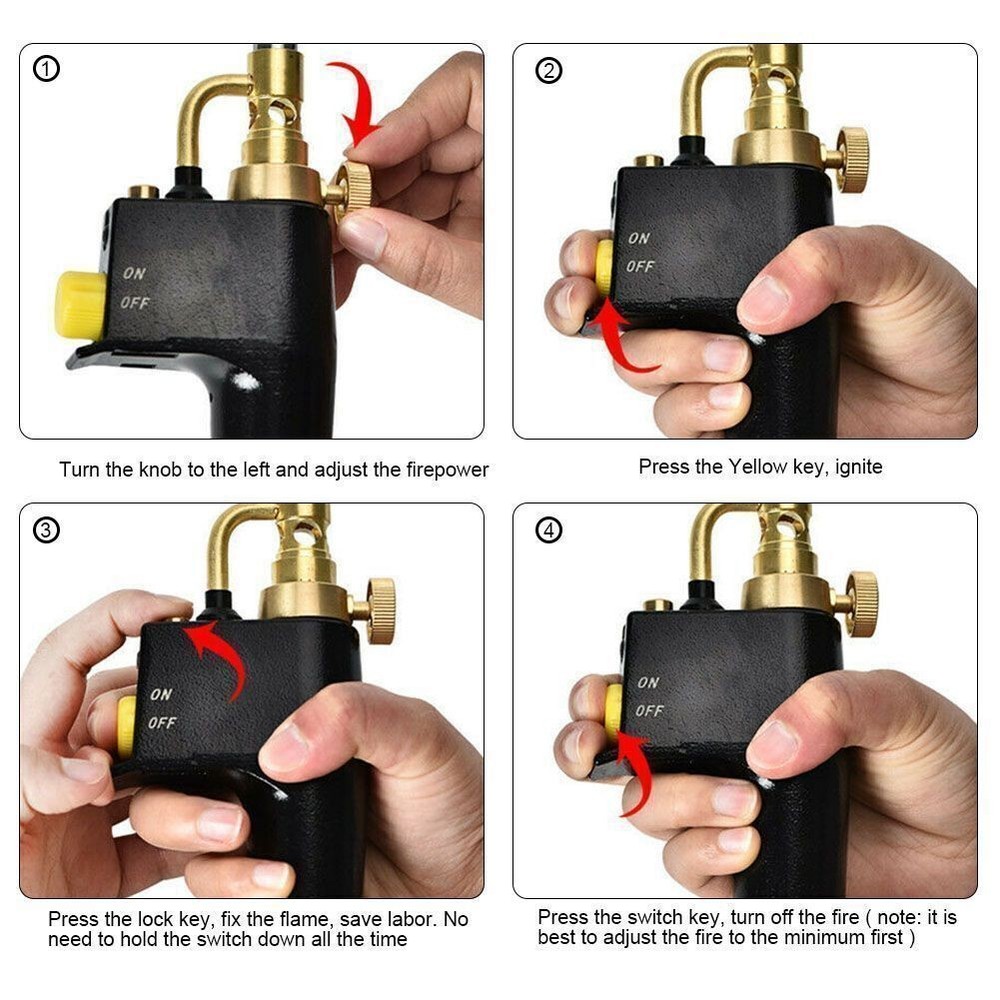 For TS8000 Trigger Start Mapp Gas Torch High Intensity Propane Torch Welding Kit