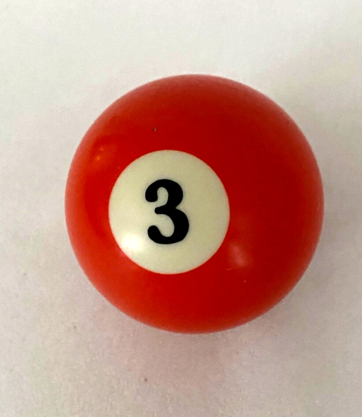 Vintage Billiard Pool REPLACEMENT BALL-RED Solid #3-2 1/4"