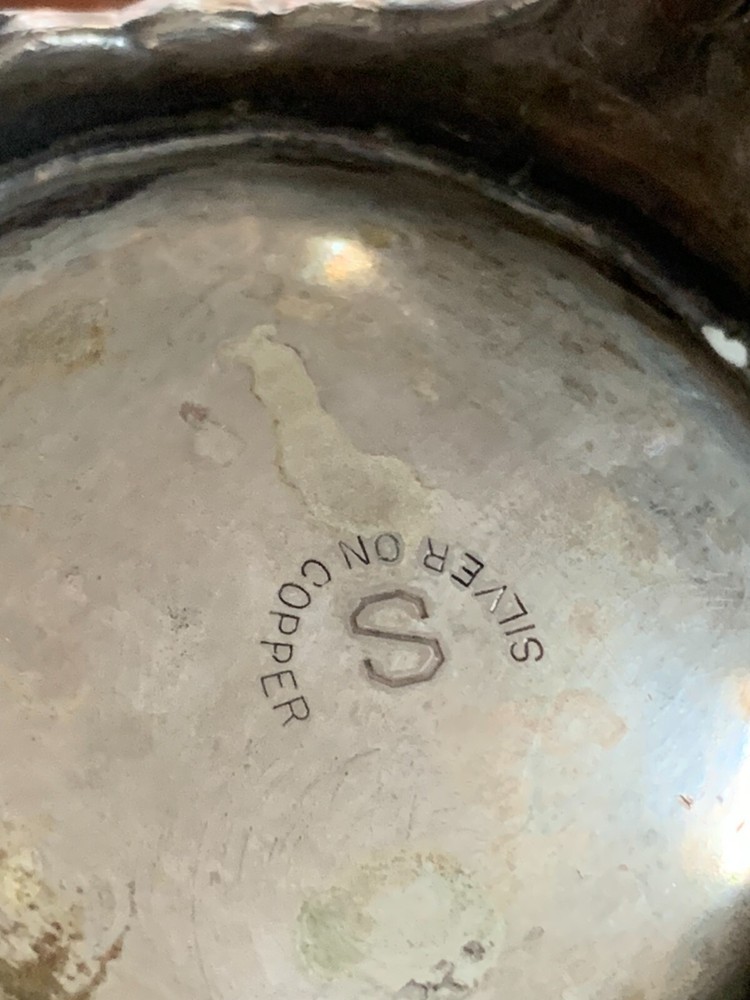 Vintage Silver on Copper Creamer