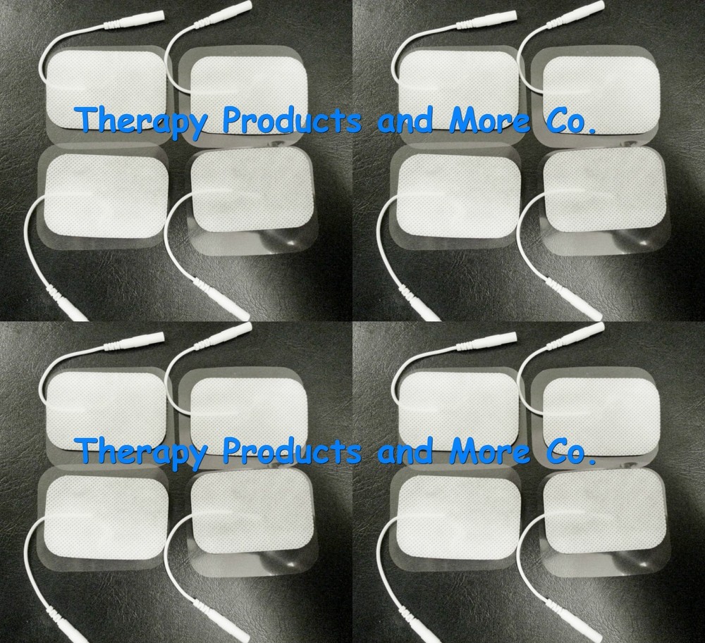 RECTANGULAR WIRED ELECTRODE MASSAGE PADS 4 x 6 cm (16)FOR TENS DIGITAL MASSAGER