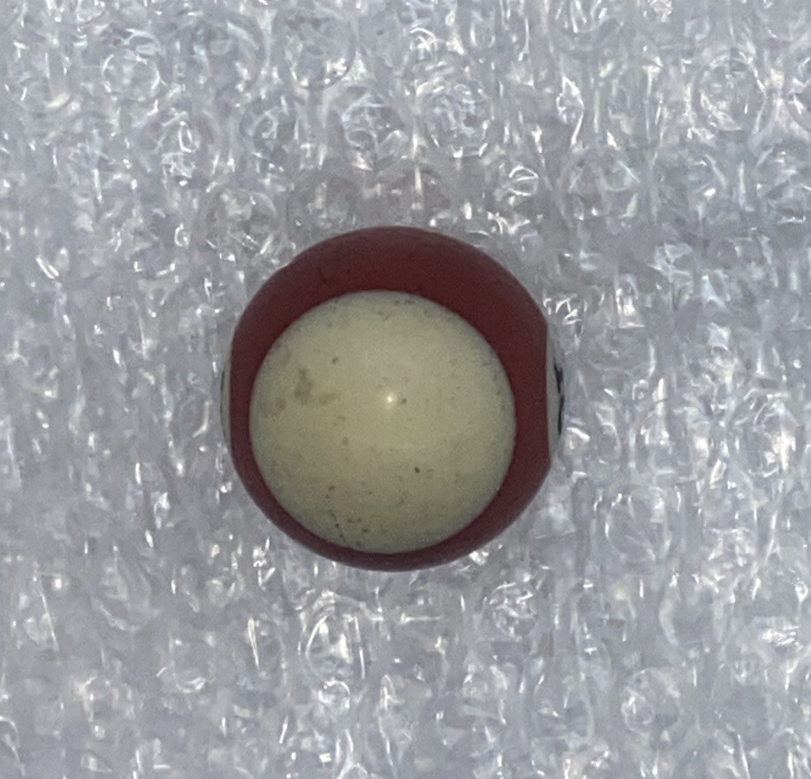 Replacement 1.5" Mini Billiard Pool Ball #15 Maroon Stripe.