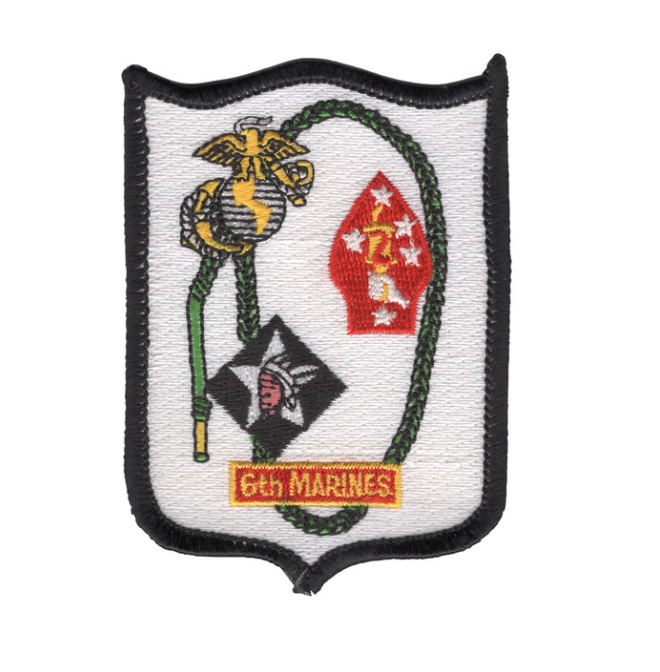 3.5"6TH MARINE REGIMENT MARINE CORPS EMBROIDERED PATCH