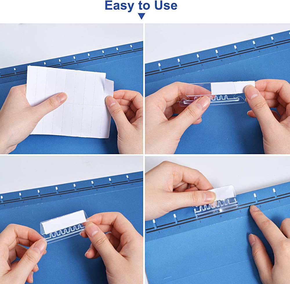 File Folder Tabs, 100+200 Sets Hanging File Folder Tabs with Inserts for Hanging