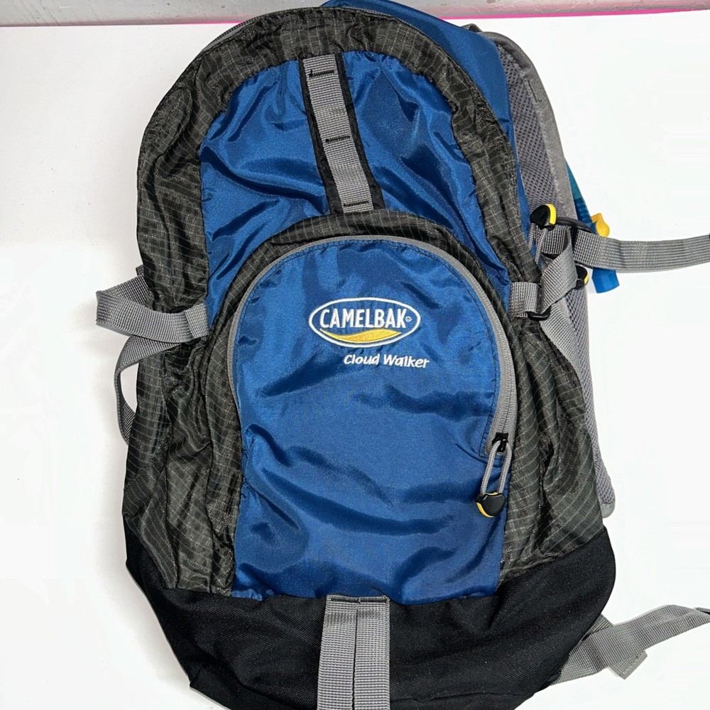 CAMELBAK Cloud Walker Hydration Backpack 70oz Black & Blue Hiking Pack