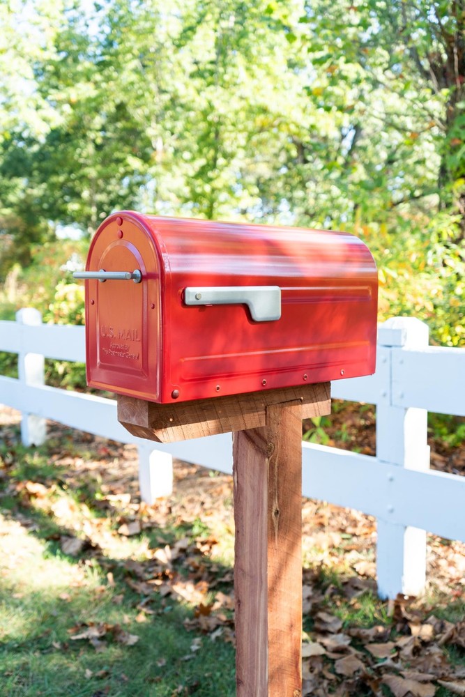 Architectural Mailboxes 7900-7R-SR Boulder Mailbox, Red Large,