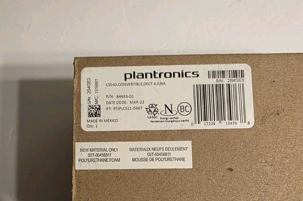 Plantronics CS540 / HL10 Wireless Telephone Headset System