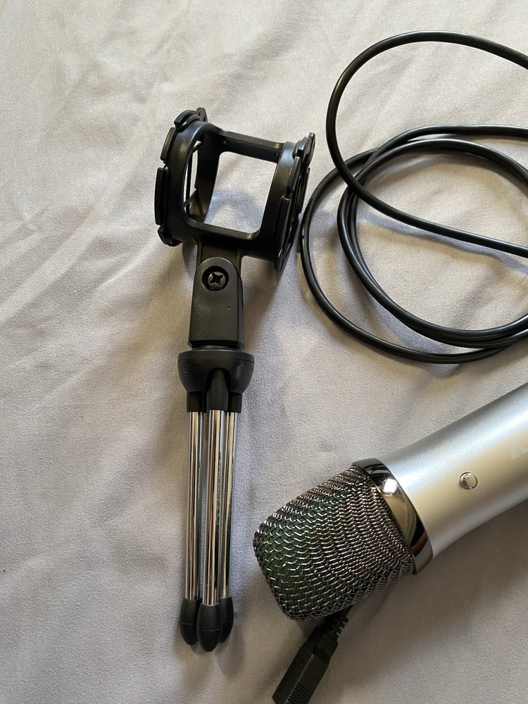 ELEGIANT USB Microphone Silver with Adjustable Stand and Pop Filter