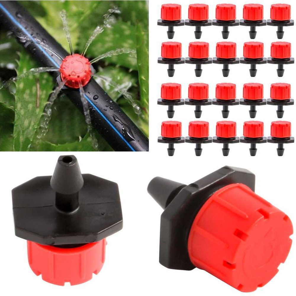 Lot Adjustable Emitter Dripper Micro Drip Irrigation Sprinkler Watering System