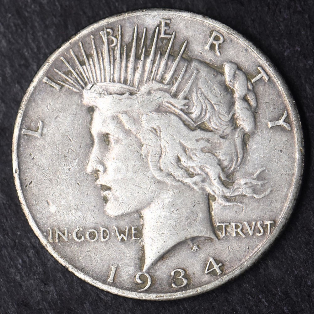 1934-S Peace Silver Dollar $1- COINGIANTS -