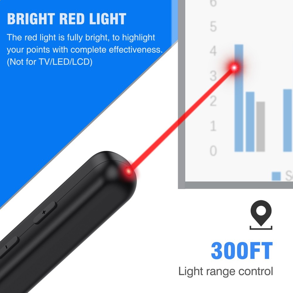 Presentation Cicker Wireless Presenter Remote PowerPointer Clicker Laser Pointer