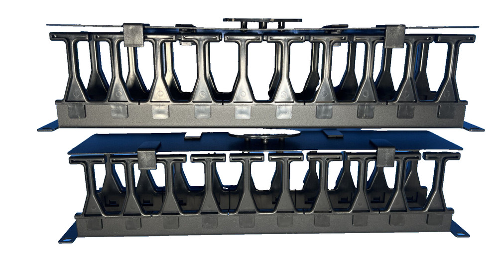 QTY 2 Tripp Lite SRCABLEDUCT2UHD 2U High Capacity Horizontal Cable Manager