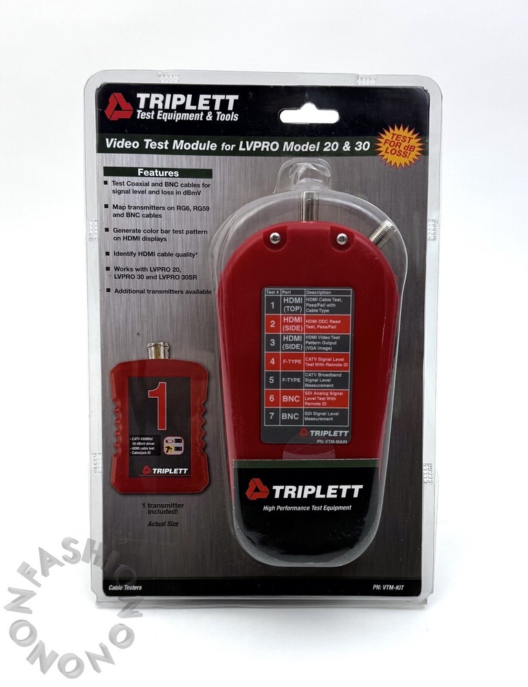 Triplett VTM-KIT Low-Voltage Video Test Module for LVPro20/30/30S Cable Tester