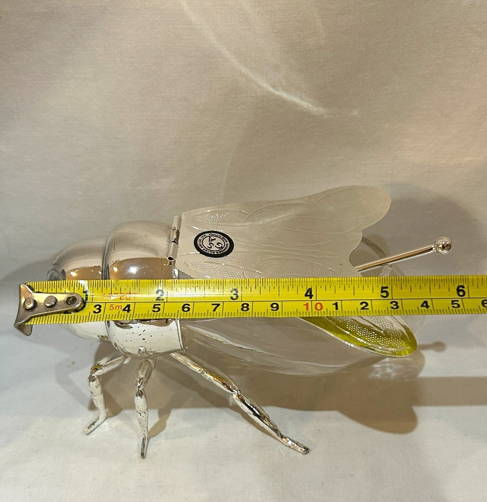 Godinger Silver Plated Honey Container Museum Recreation of Antique NIB