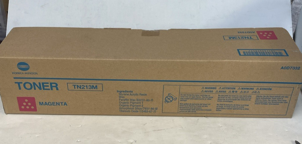 Konica Minolta TN213M MAGENTA Toner Cartridge A0D7332 FOR C253 C203 New