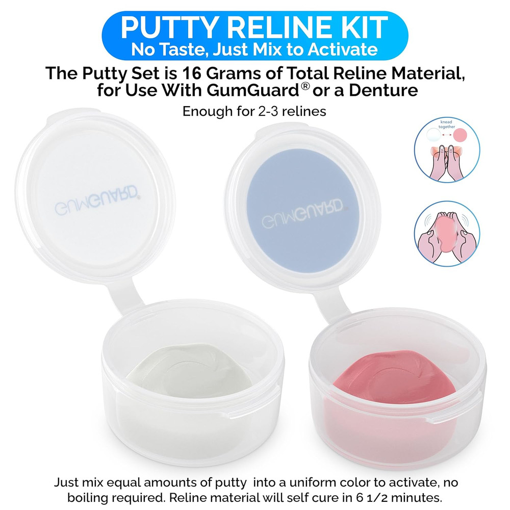 Denture Putty Pack Reline Set - Versatile, Fast Self-Curing - for Custom Fit & C