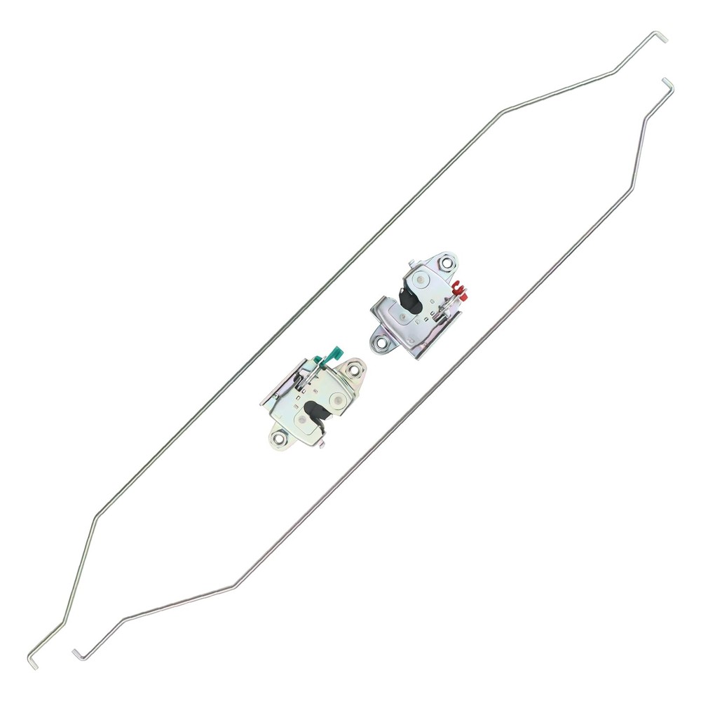 Osompar 1Pair Tailgate Latch Lock with Control Link 4 Pieces, Silver