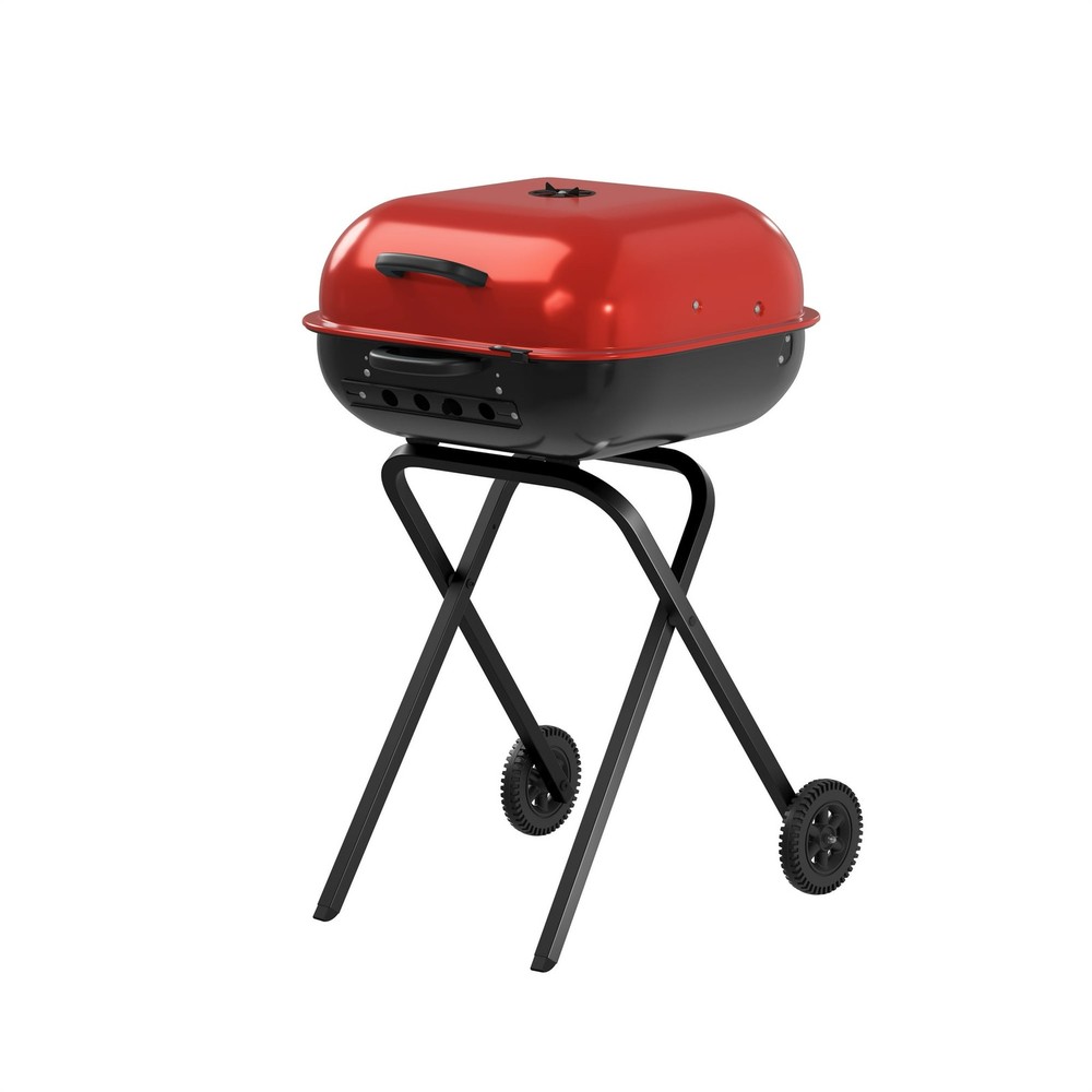 Portable Charcoal BBQ Grill Folding Rolling Camping Barbeque Backyard Barbecue