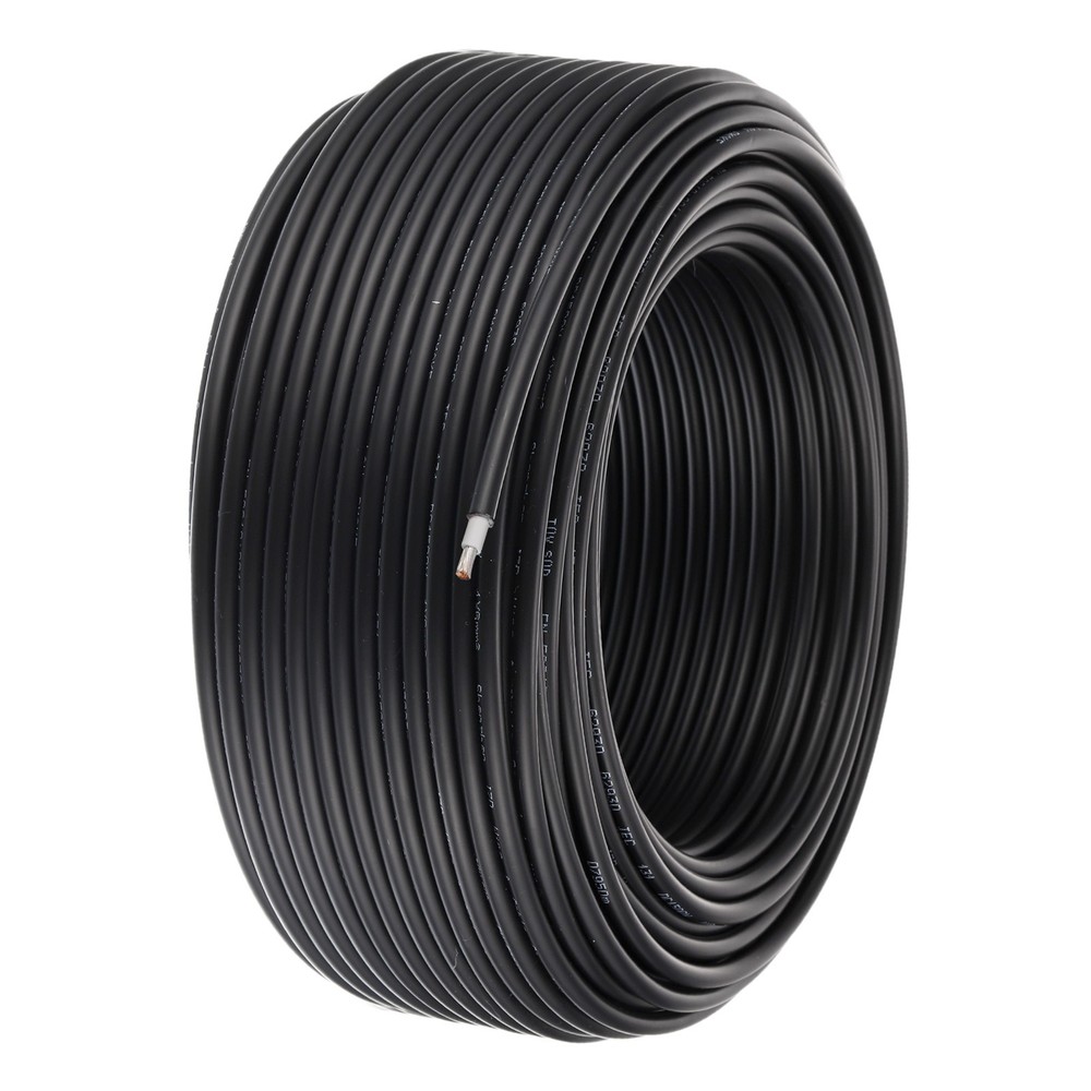 Solar Wire Sunlight Resistant Panels Extension Cable PV Wire 229ft 10AWG Black