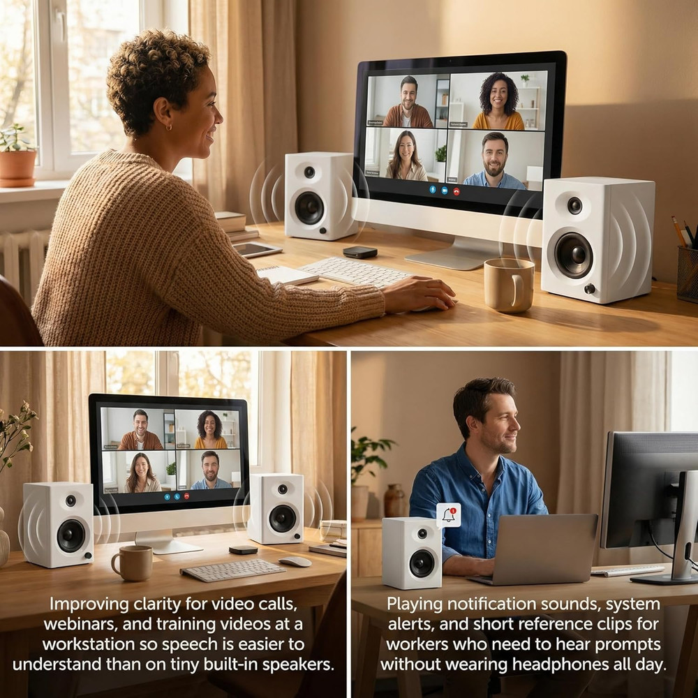 Computer Speakers for Desktop PC, 60W Bluetooth Surround Sound Speakers with Bas