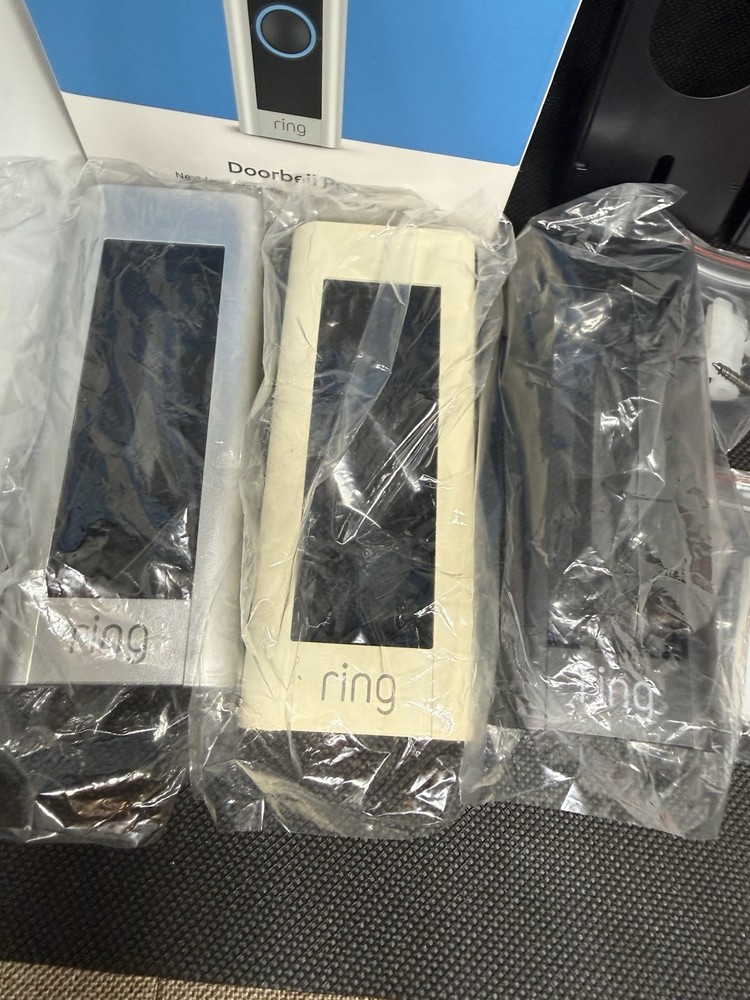 3x Faceplate Covers - Ring Doorbell Pro -Angle Brackets,Screws,Screwdriver