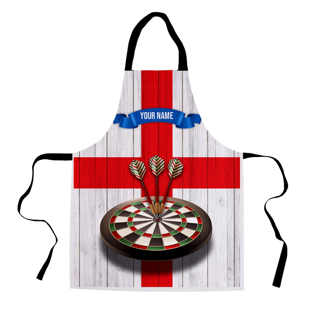 Personalised St George's Flag Darts - Splashproof - Novelty Apron