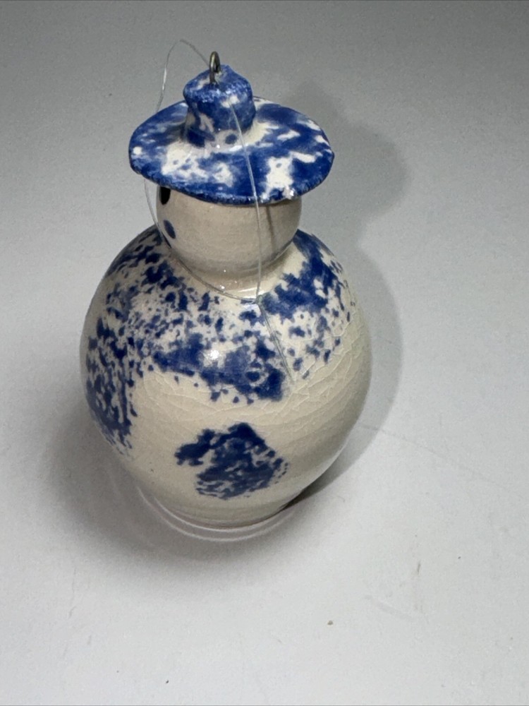 Karen Cahill Signed Pottery Snowman 1996