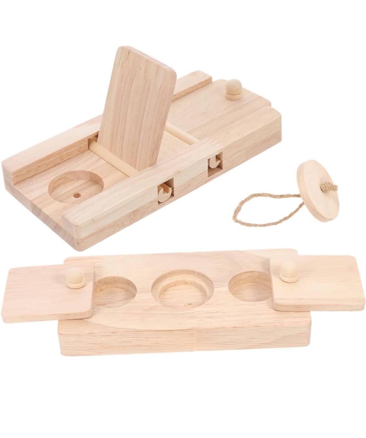 Wooden Enrichment Foraging Toy Set Guinea Pig Foraging Toy Wooden for Gerbil
