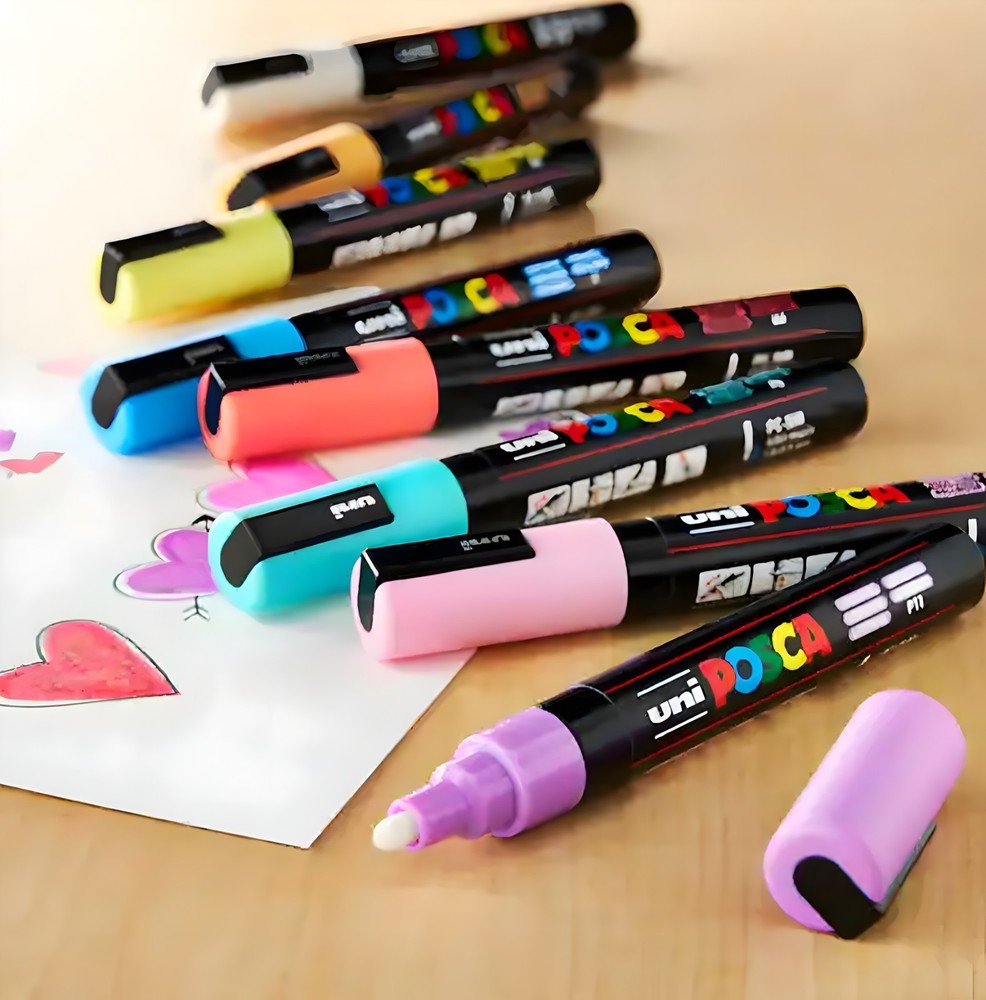 💥NIB💥 Uni POSCA PC-5M Water–Based Paint Markers Set [8–SOFT COLOURS]