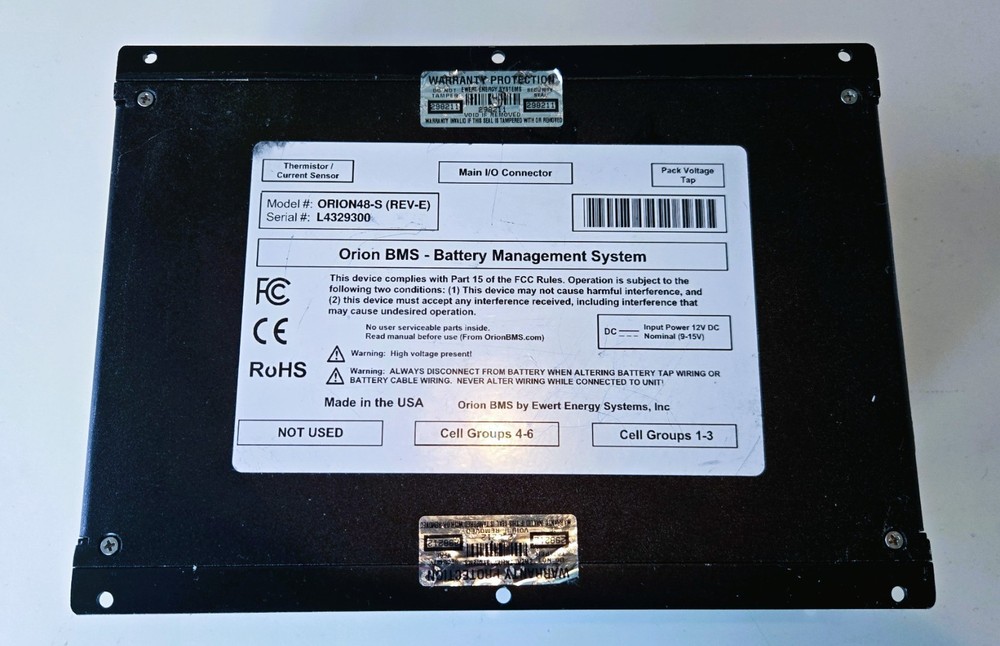 Orion BMS 48 Cell REV-E L4329300 with LEM 500A Current Sensor
