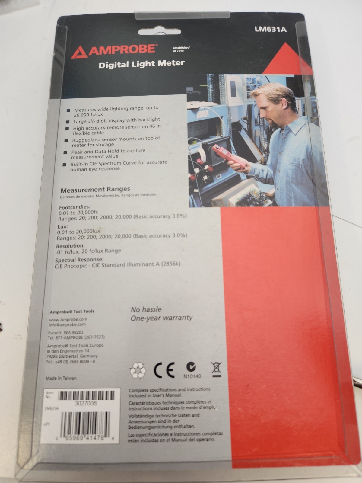 Amprobe LM631A Digital Light Meter, NEW OLD STOCK