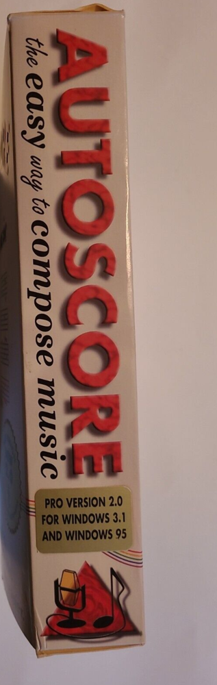 Music Composer with Microphone-Autoscore Software Pro Version Windows 95 Vintage