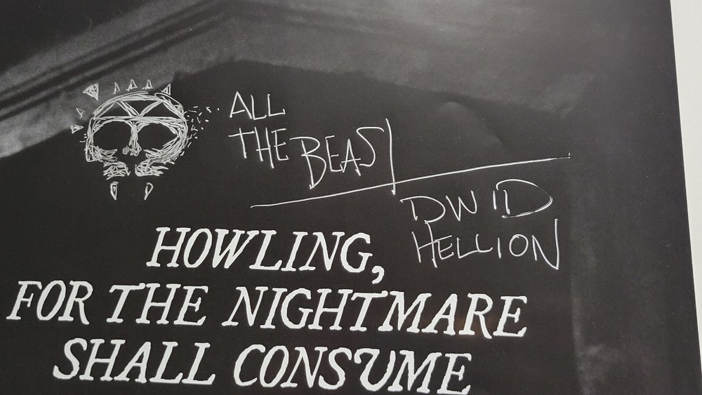DWID HELLION Signed INTEGRITY HOWLING FOR THE NIGHTMARE SHALL CONSUME +Vinyl BAS