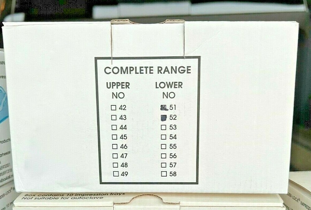 Border-Lock impression Lower trays Refill Size 51+ 52 – Clan Dental