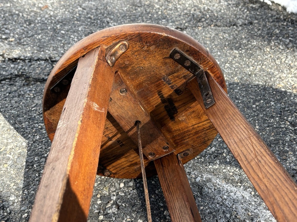 RARE 1900 Stool Gardner State Colony Workshop