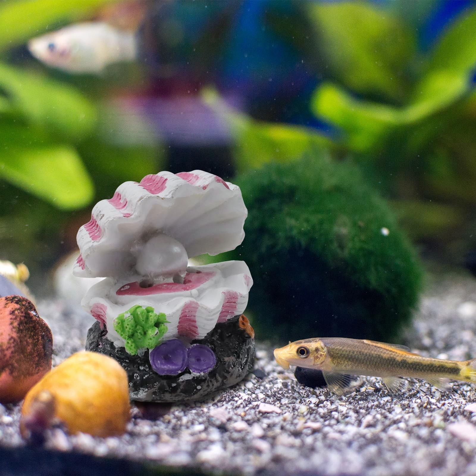 Aquarium Volcano with Air Stone Bubbler Volcano Ornament Fish Tank Bubble Mak...