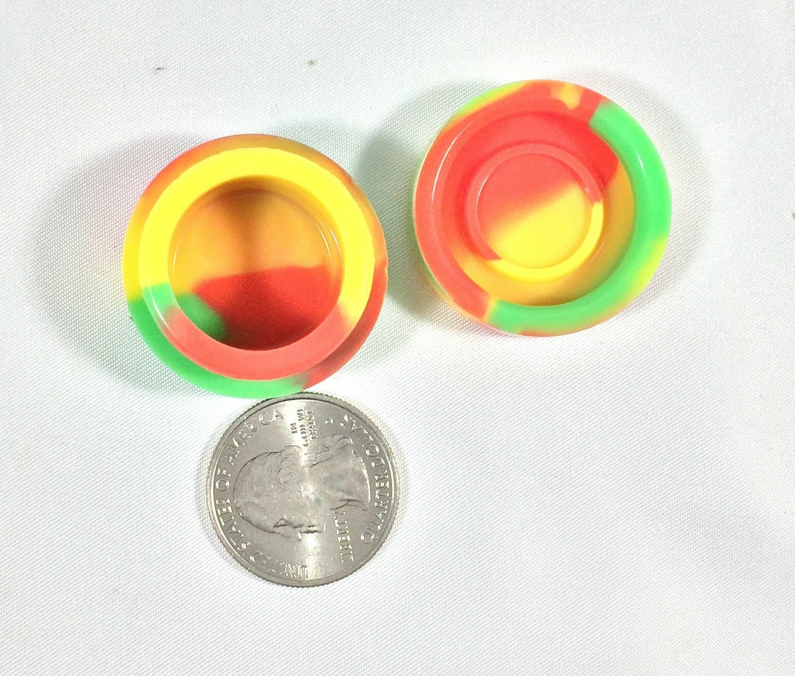 5ml Silicone Container Mixed Color Case 10pcs Food Storage Non-Stick Round Jar