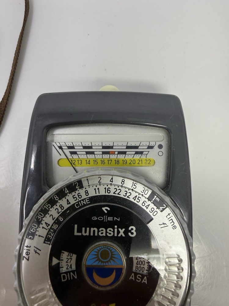 Lunasix 3 Gossen Light Meter & Case W Germany Untested Clean Battery Comp.