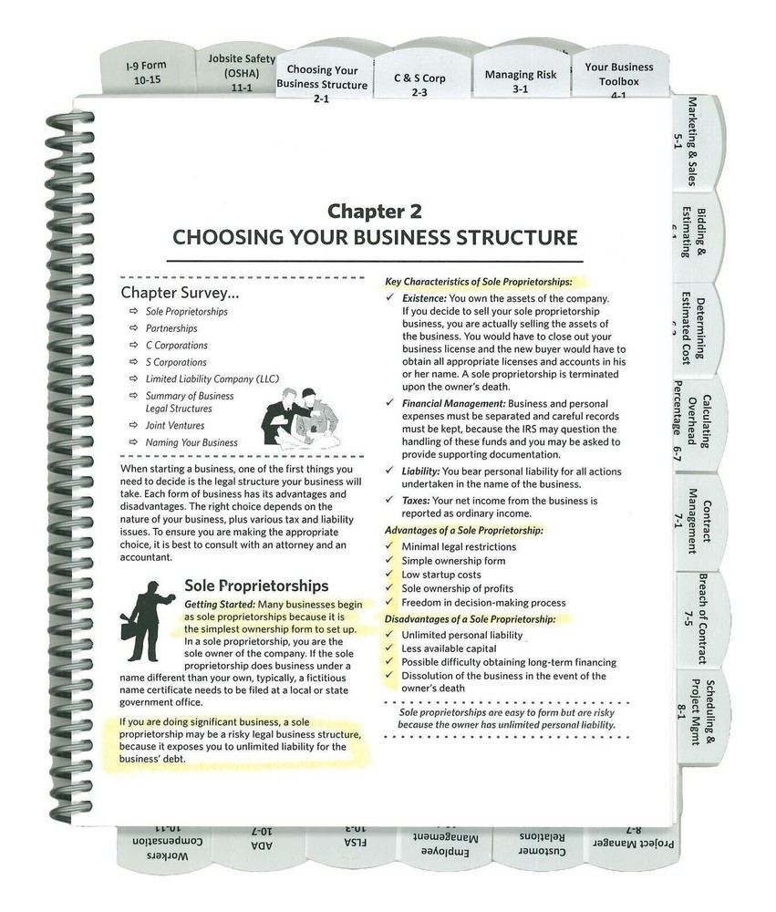 Professionally Highlighted and Tabbed - Basic 13th - NASCLA Contractors Guide...