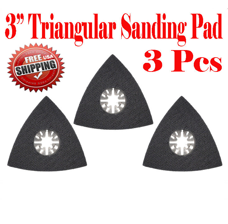 3 Pcs Oscillating Multi Tool Sanding Pad  sanding paper loop and hook backing