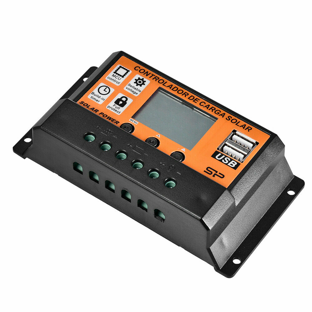 100A MPPT Solar Power Panel Regulator Charge LCD Controller 12/24V Dual USB AU