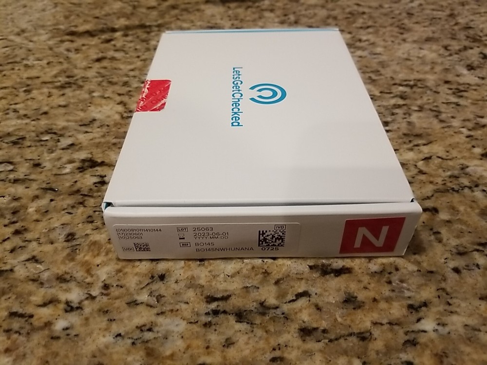 Lets Get Checked Kidney Check Kit Home Test *Open-box/New*