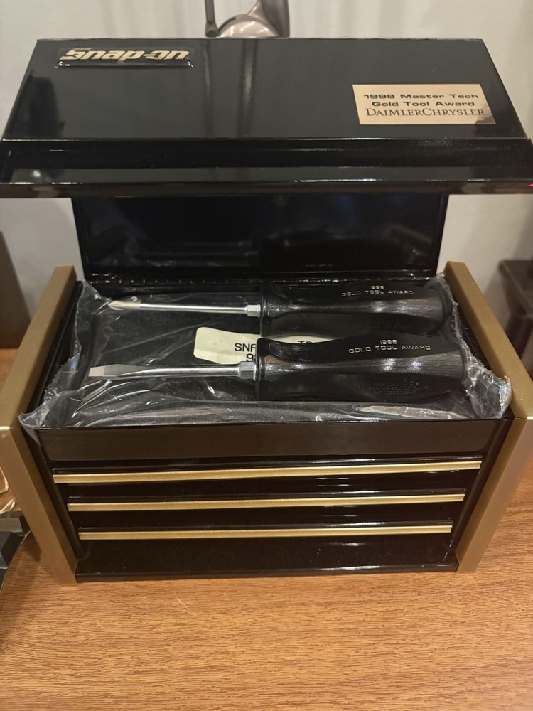 Snap On Tools 1998 Master Tech Gold Tools Awards 3 Drawer Mini Micro Tool Box