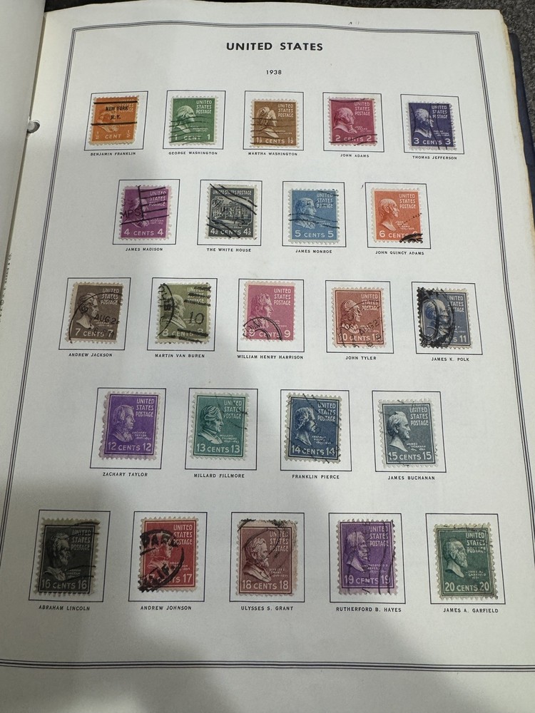 US Liberty Stamp Album 1978 H.E. Harris - Mix of Used/Unused Stamps