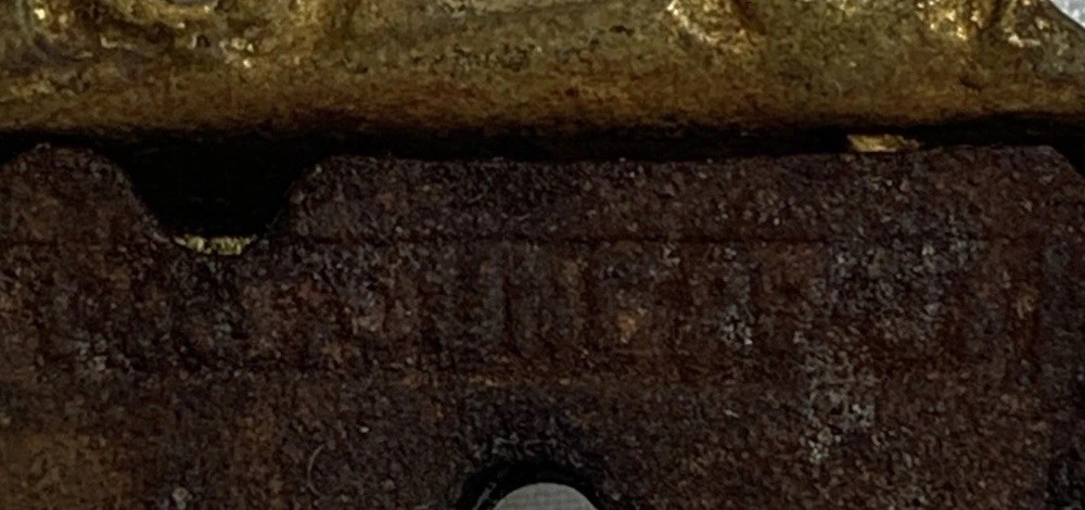 Victorian Cast Brass Ice Box Cabinet Hardware Latch Lock No Key Hinge