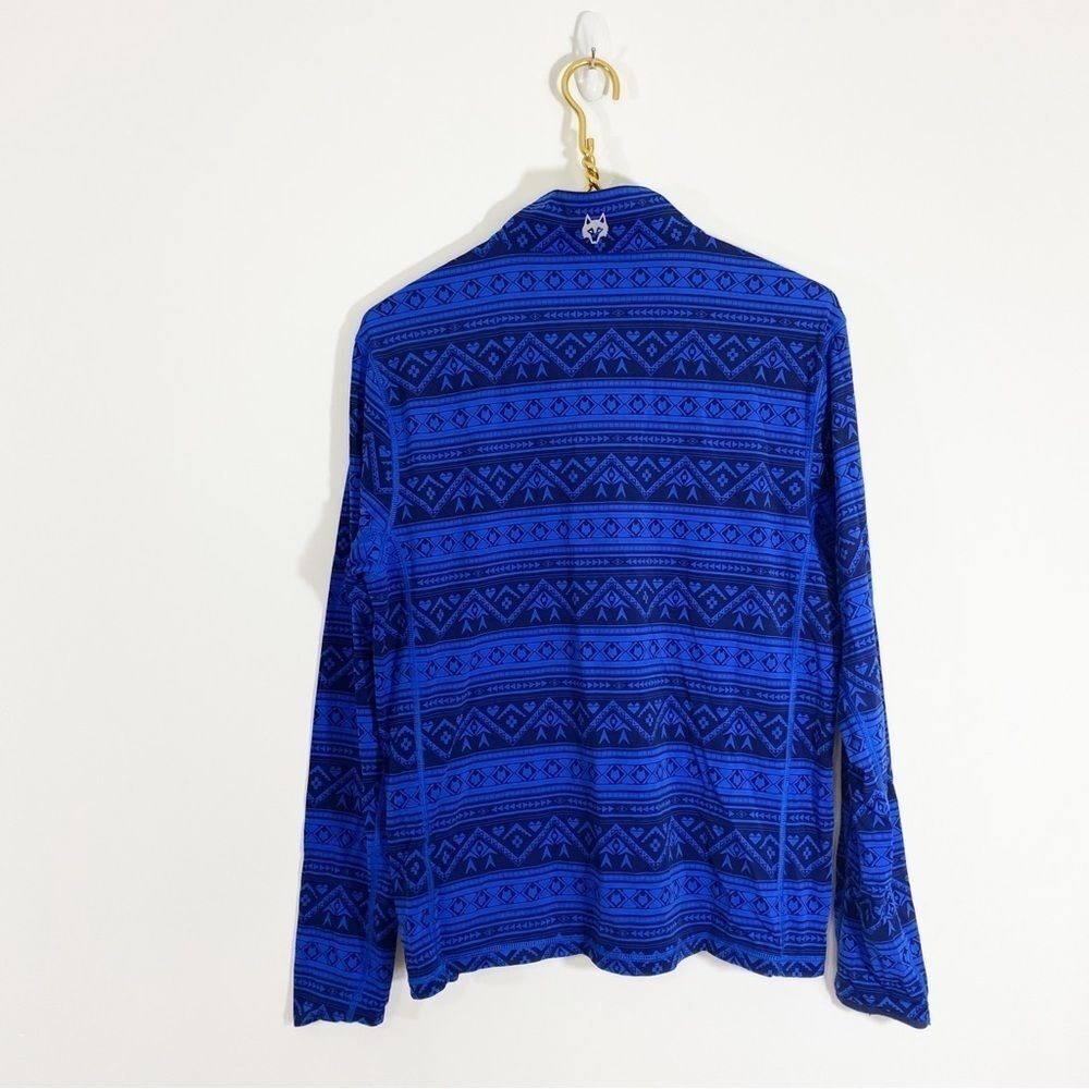 Greyson Small Aztec Blue Golf 1/2 1/4 Zip Pullover Shirt Golf Performance Top